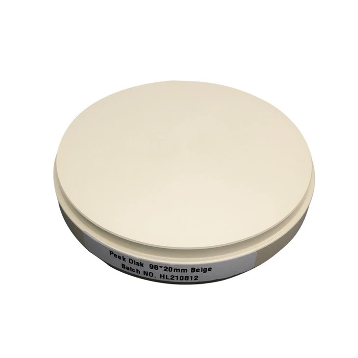 Dental Lab Denture Milling Materials Natural Color White Yellowish Gingival Color Dental PEEK Blanks
