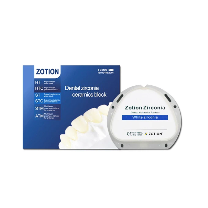 ZOTION Open System HT Dental Material Ceramic Zirconia Blocks For Crown Bridge