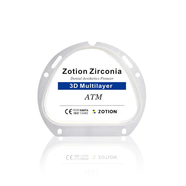 3D Anterior And Posterior Teeth Raw Material Multilayer Zirconia Block